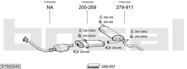 Bosal SYS05545 Exhaust system SYS05545