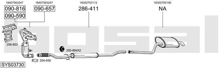 Bosal SYS03730 Exhaust system SYS03730