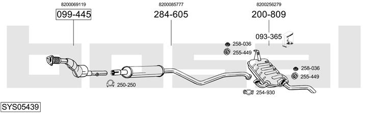 Bosal SYS05439 Exhaust system SYS05439