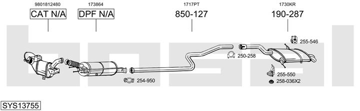 Bosal SYS13755 Exhaust system SYS13755