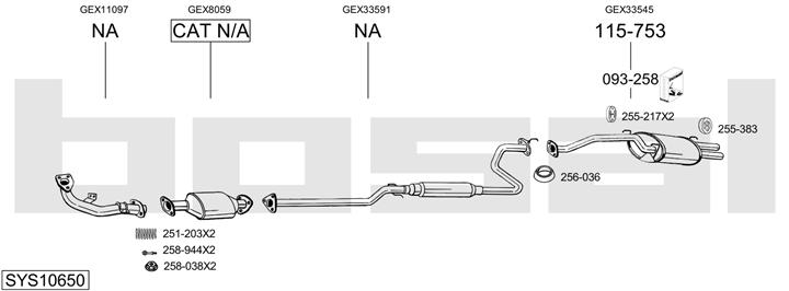 Bosal SYS10650 Exhaust system SYS10650