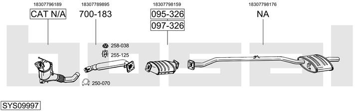 Bosal SYS09997 Exhaust system SYS09997