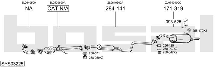 Bosal SYS03225 Exhaust system SYS03225