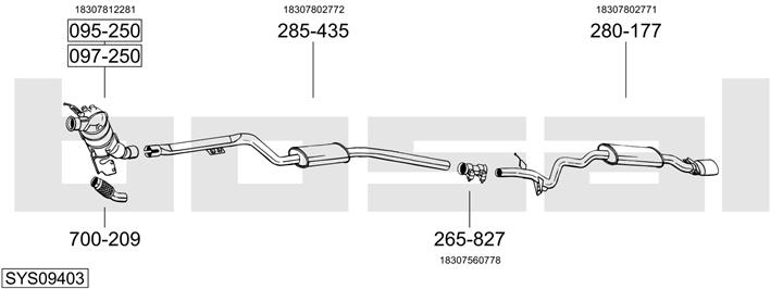 Bosal SYS09403 Exhaust system SYS09403