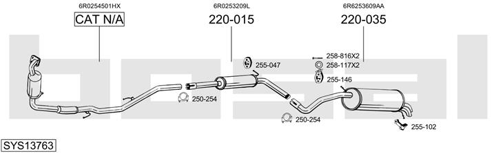 Bosal SYS13763 Exhaust system SYS13763