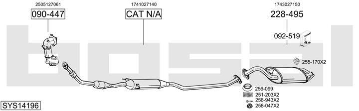 Bosal SYS14196 Exhaust system SYS14196