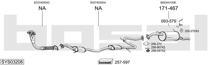 Bosal SYS03208 Exhaust system SYS03208