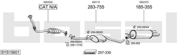 Bosal SYS15601 Exhaust system SYS15601