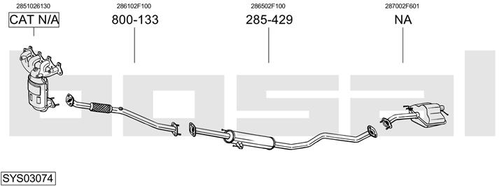 Bosal SYS03074 Exhaust system SYS03074