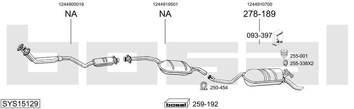 Bosal SYS15129 Exhaust system SYS15129