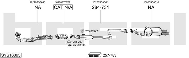 Bosal SYS16095 Exhaust system SYS16095