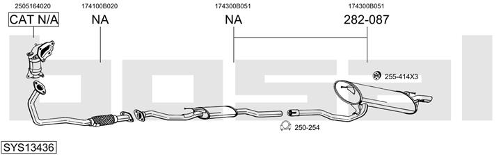 Bosal SYS13436 Exhaust system SYS13436