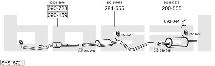 Bosal SYS15721 Exhaust system SYS15721