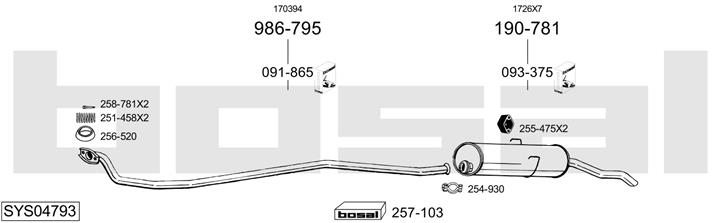 Bosal SYS04793 Exhaust system SYS04793