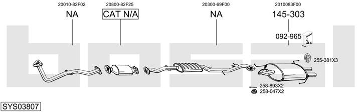 Bosal SYS03807 Exhaust system SYS03807