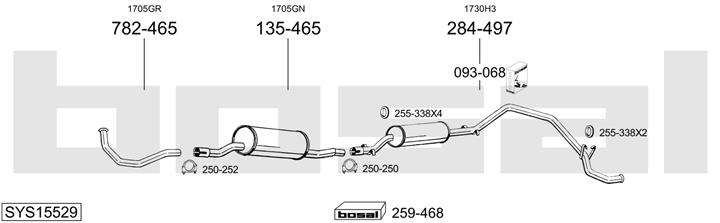 Bosal SYS15529 Exhaust system SYS15529