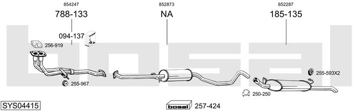 Bosal SYS04415 Exhaust system SYS04415