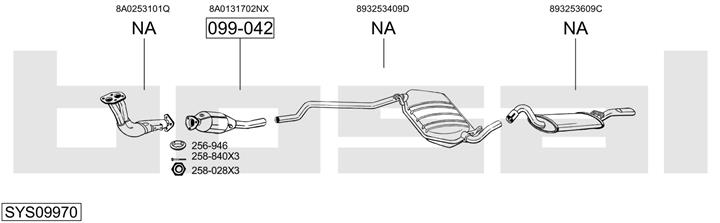 Bosal SYS09970 Exhaust system SYS09970