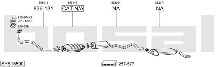 Bosal SYS15590 Exhaust system SYS15590