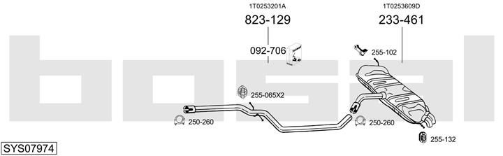 Bosal SYS07974 Exhaust system SYS07974