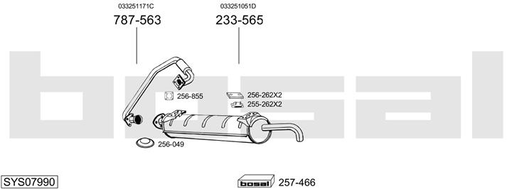 Bosal SYS07990 Exhaust system SYS07990