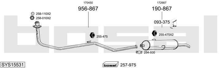 Bosal SYS15531 Exhaust system SYS15531