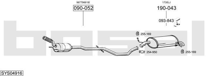 Bosal SYS04916 Exhaust system SYS04916