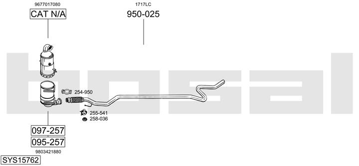 Bosal SYS15762 Exhaust system SYS15762