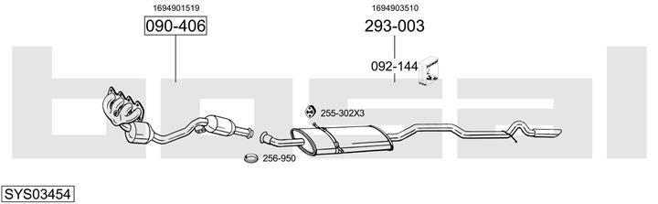 Bosal SYS03454 Exhaust system SYS03454