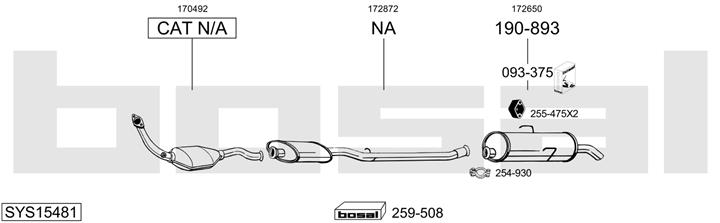 Bosal SYS15481 Exhaust system SYS15481