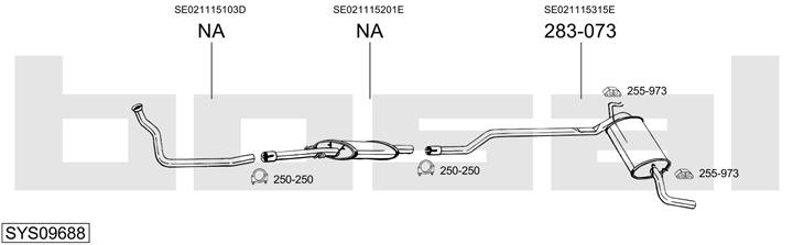 Bosal SYS09688 Exhaust system SYS09688