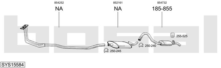 Bosal SYS15584 Exhaust system SYS15584