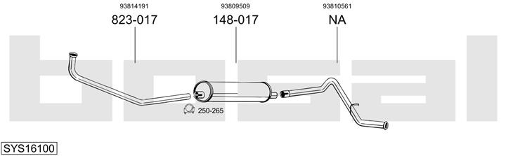 Bosal SYS16100 Exhaust system SYS16100