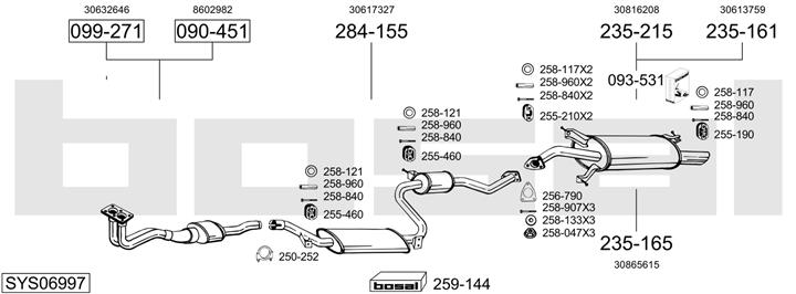 Bosal SYS06997 Exhaust system SYS06997