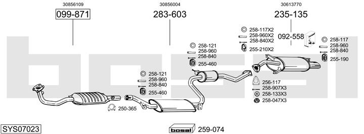 Bosal SYS07023 Exhaust system SYS07023