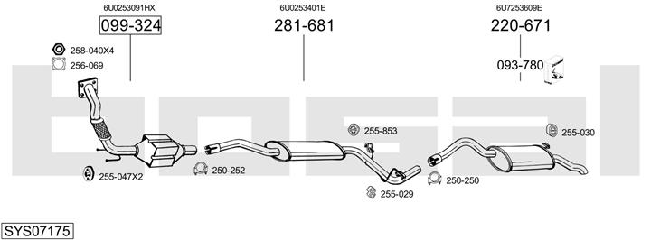 Bosal SYS07175 Exhaust system SYS07175