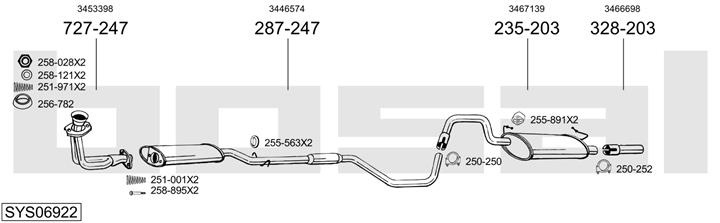 Bosal SYS06922 Exhaust system SYS06922