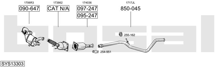 Bosal SYS13303 Exhaust system SYS13303