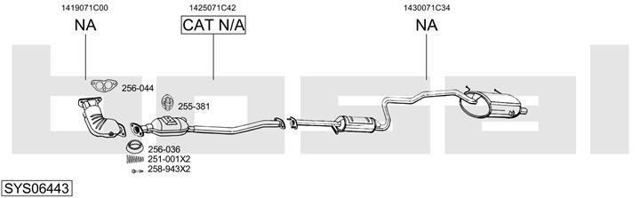 Bosal SYS06443 Exhaust system SYS06443