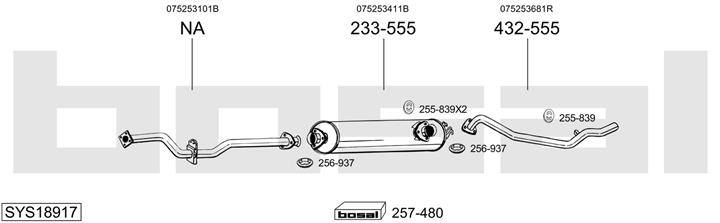 Bosal SYS18917 Muffler assy SYS18917