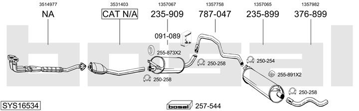 Bosal SYS16534 Muffler assy SYS16534