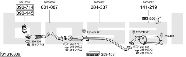 Bosal SYS16806 Muffler assy SYS16806
