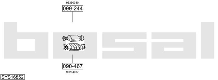 Bosal SYS16852 Muffler assy SYS16852