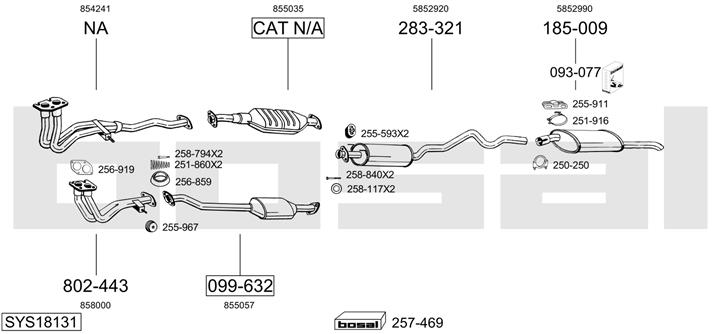 Bosal SYS18131 Muffler assy SYS18131