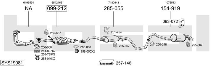 Bosal SYS19081 Muffler assy SYS19081