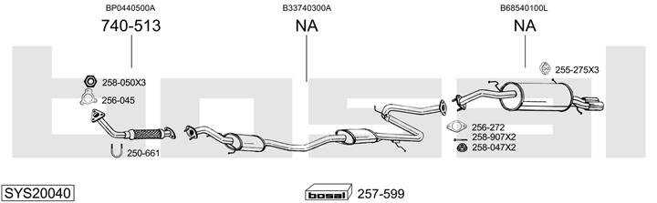 Bosal SYS20040 Muffler assy SYS20040