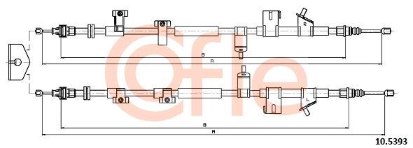 Cofle 10.5393 Cable Pull, parking brake 105393