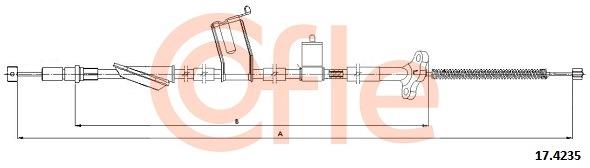 Cofle 17.4235 Cable Pull, parking brake 174235