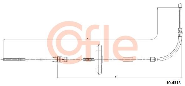Cofle 10.4313 Cable Pull, parking brake 104313