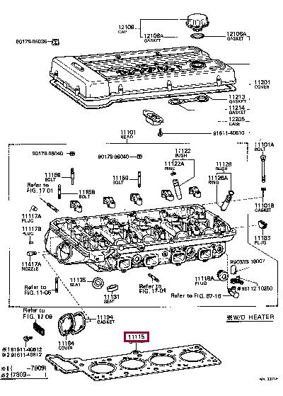 1111588231 Toyota Cylinder head gasket